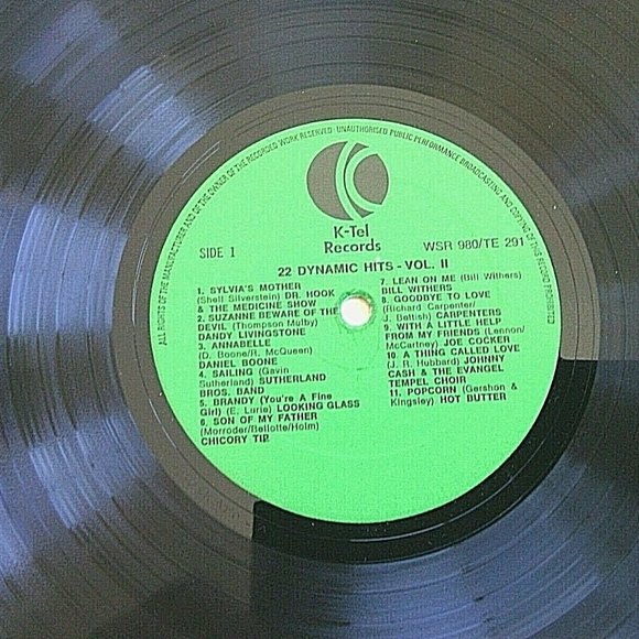Vinyl LP Various 22 Dynamic Hits - Vol. II  K-Tel Records 1972 Compilation Album - Picture 15 of 16